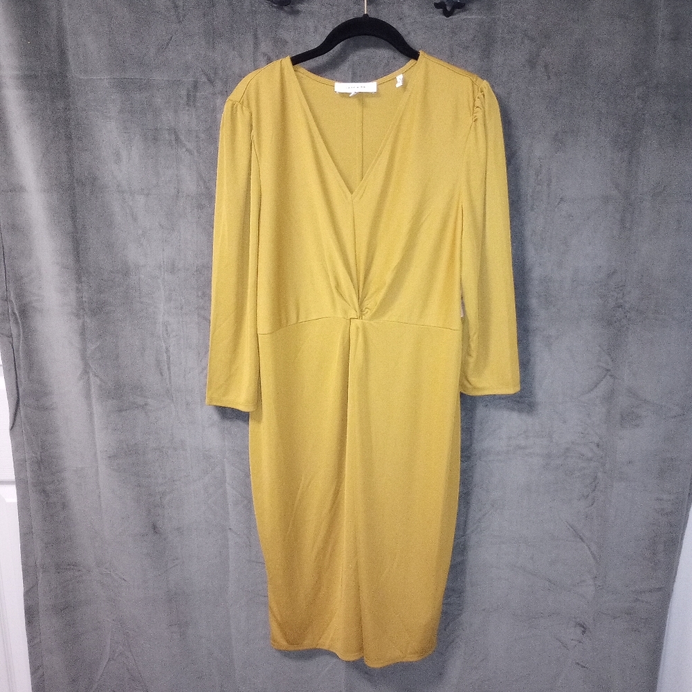 Lark & Ro Mustard Midi Dress